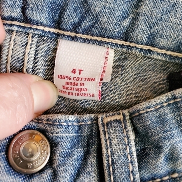 K1235 * Sonoma Girls Jeans Medium Wash Size 4T - Picture 5 of 10